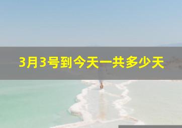 3月3号到今天一共多少天