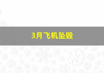 3月飞机坠毁