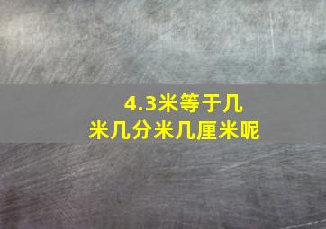 4.3米等于几米几分米几厘米呢