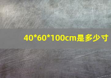 40*60*100cm是多少寸