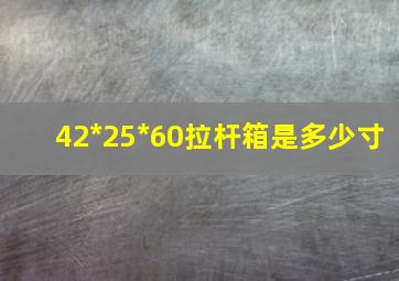 42*25*60拉杆箱是多少寸