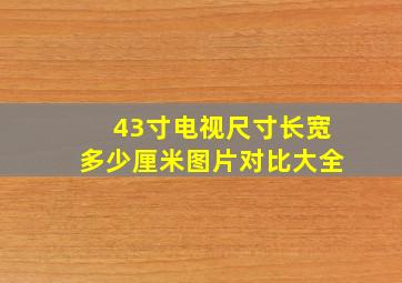 43寸电视尺寸长宽多少厘米图片对比大全