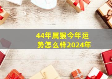 44年属猴今年运势怎么样2024年