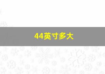 44英寸多大