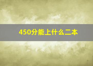 450分能上什么二本