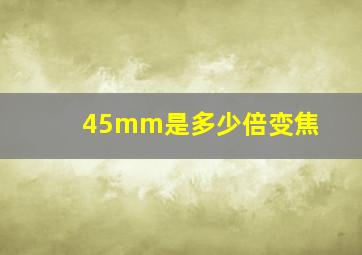 45mm是多少倍变焦