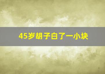 45岁胡子白了一小块