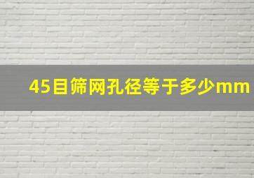 45目筛网孔径等于多少mm