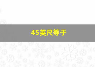 45英尺等于