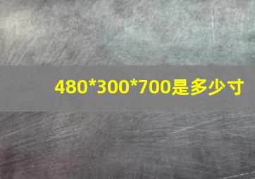 480*300*700是多少寸