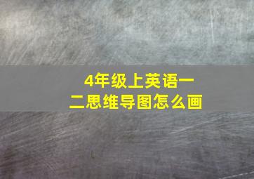 4年级上英语一二思维导图怎么画