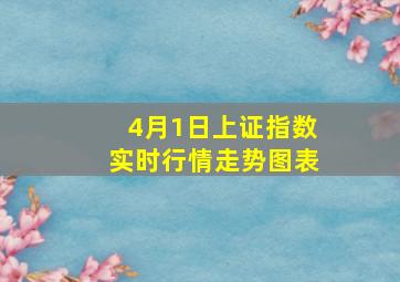 4月1日上证指数实时行情走势图表