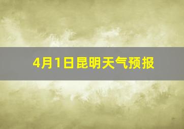 4月1日昆明天气预报