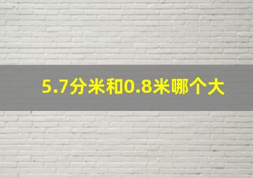 5.7分米和0.8米哪个大