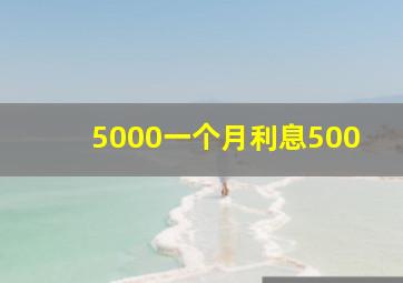 5000一个月利息500