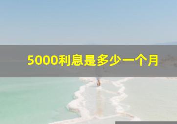 5000利息是多少一个月