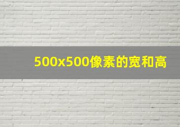 500x500像素的宽和高