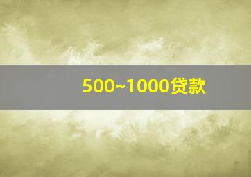 500~1000贷款