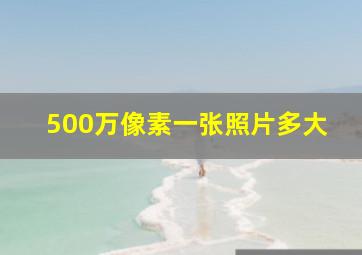 500万像素一张照片多大