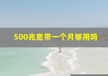 500兆宽带一个月够用吗