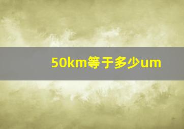 50km等于多少um