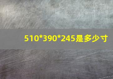 510*390*245是多少寸