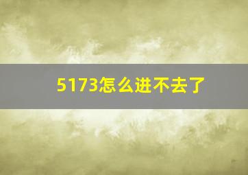 5173怎么进不去了