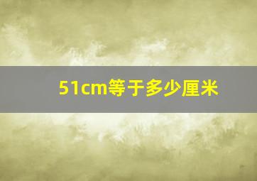 51cm等于多少厘米