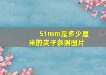 51mm是多少厘米的夹子参照图片