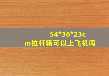 54*36*23cm拉杆箱可以上飞机吗