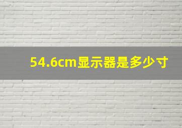 54.6cm显示器是多少寸