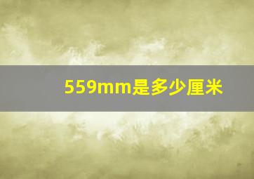 559mm是多少厘米