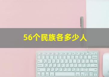 56个民族各多少人