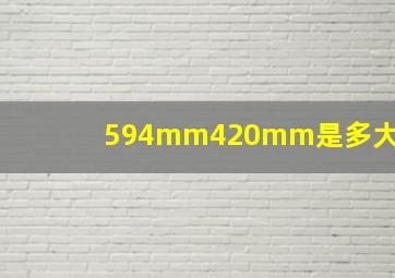 594mm420mm是多大