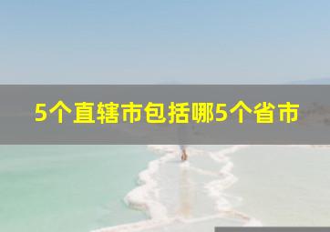 5个直辖市包括哪5个省市