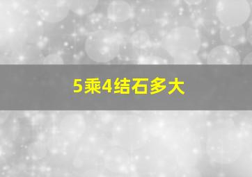 5乘4结石多大