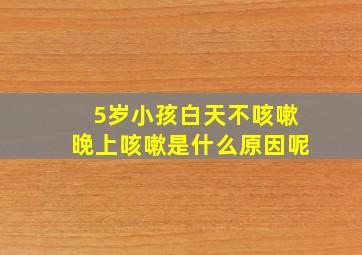 5岁小孩白天不咳嗽晚上咳嗽是什么原因呢