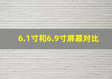 6.1寸和6.9寸屏幕对比