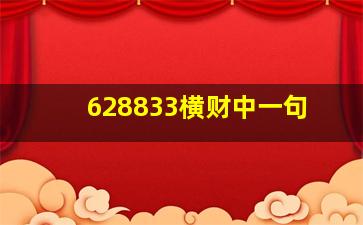 628833横财中一句