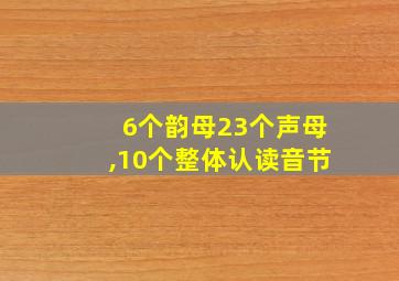 6个韵母23个声母,10个整体认读音节