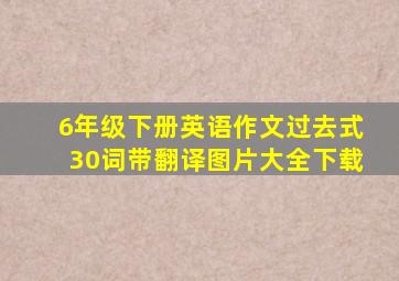 6年级下册英语作文过去式30词带翻译图片大全下载