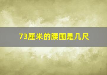 73厘米的腰围是几尺