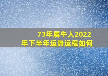 73年属牛人2022年下半年运势运程如何