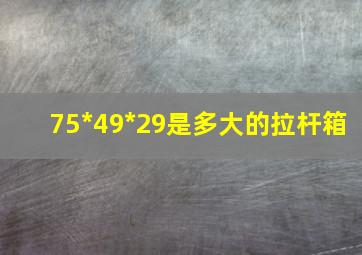 75*49*29是多大的拉杆箱