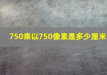 750乘以750像素是多少厘米