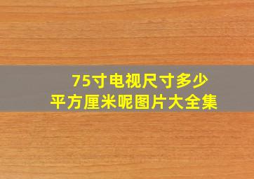 75寸电视尺寸多少平方厘米呢图片大全集