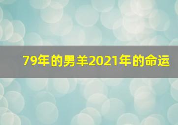 79年的男羊2021年的命运