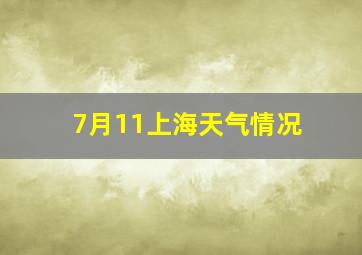 7月11上海天气情况