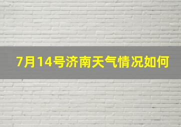 7月14号济南天气情况如何