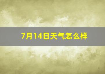 7月14日天气怎么样